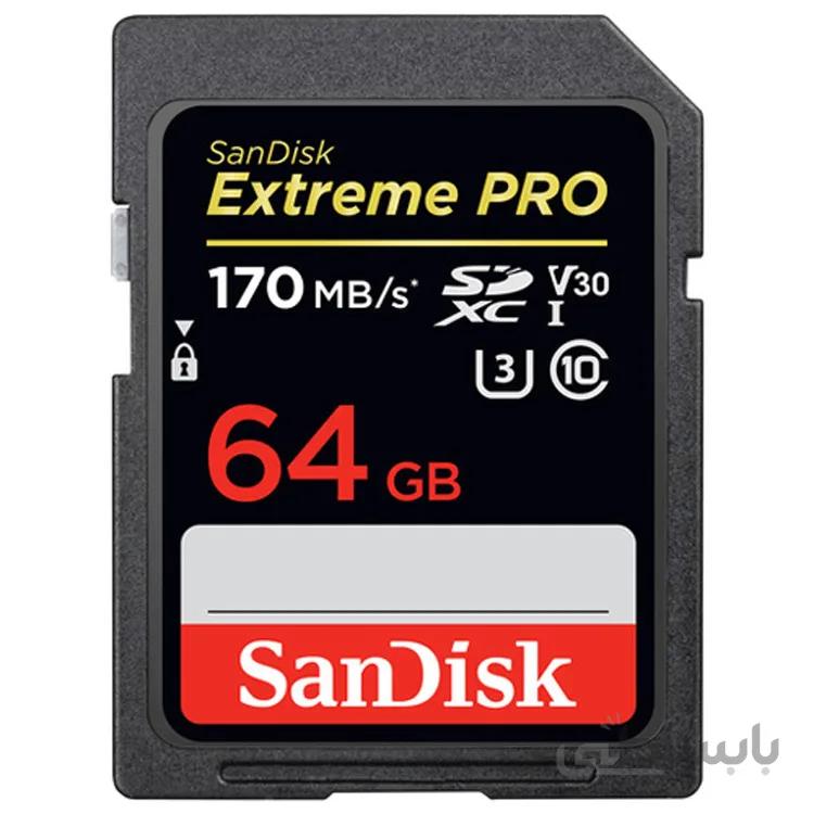 کارت حافظه سندیسک SanDisk 64GB Extreme PRO 170MB/s SDXC