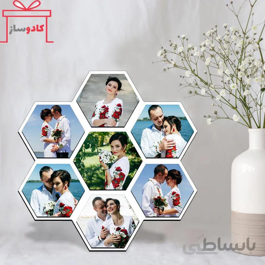 ساعت دیواری هگزاگونال
