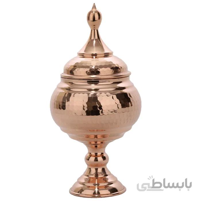 قندان مسی ارتفاع 22 سانتی متر کد GHM-01