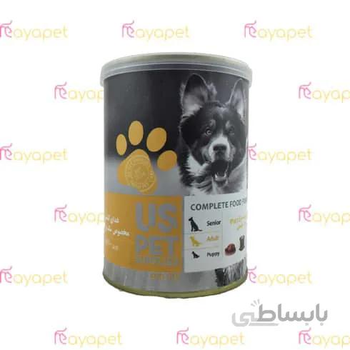 کنسرو400 گرمی سگ بالغ یو اس پت گوشت مرغ و برنج