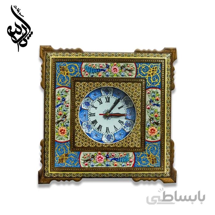 ساعت خاتم کاری طرح گل و مرغ طول 33 سانتی متر کد LN-96