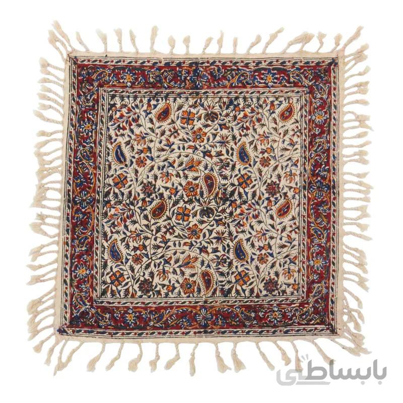 رومیزی قلمکار مربعی سنتی سایز 40*40 سانتی متر کد s1