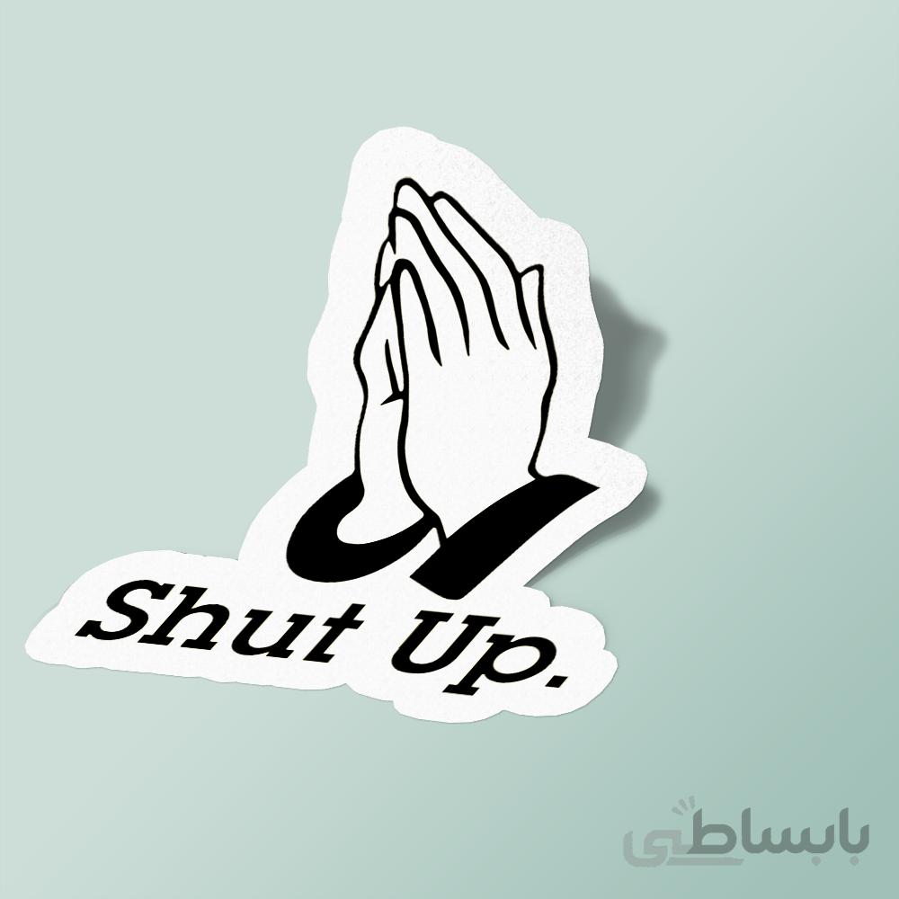 استیکر please shut up