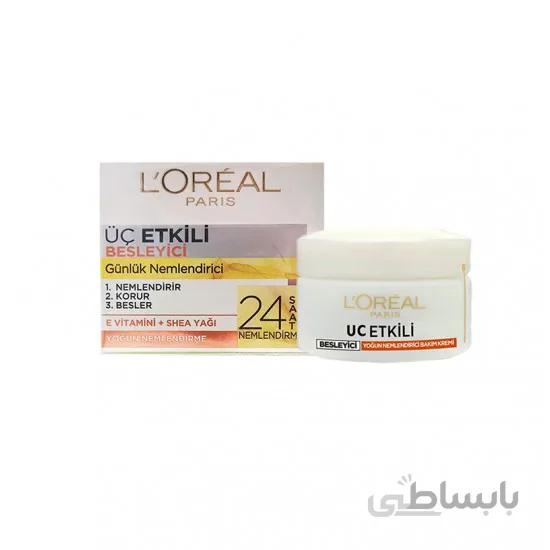کرم سه کاره آبرسان مرطوب کننده و ترمیم کننده لورال آلمان Loreal حجم 50 میل