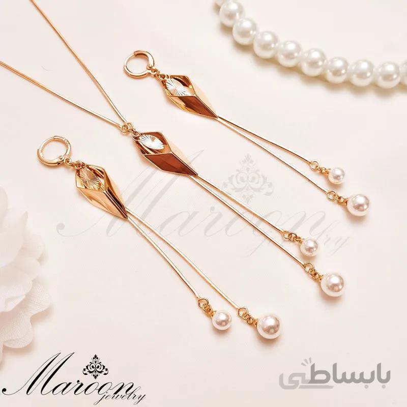 نیم ست مروارید کاترینا مارون CS116