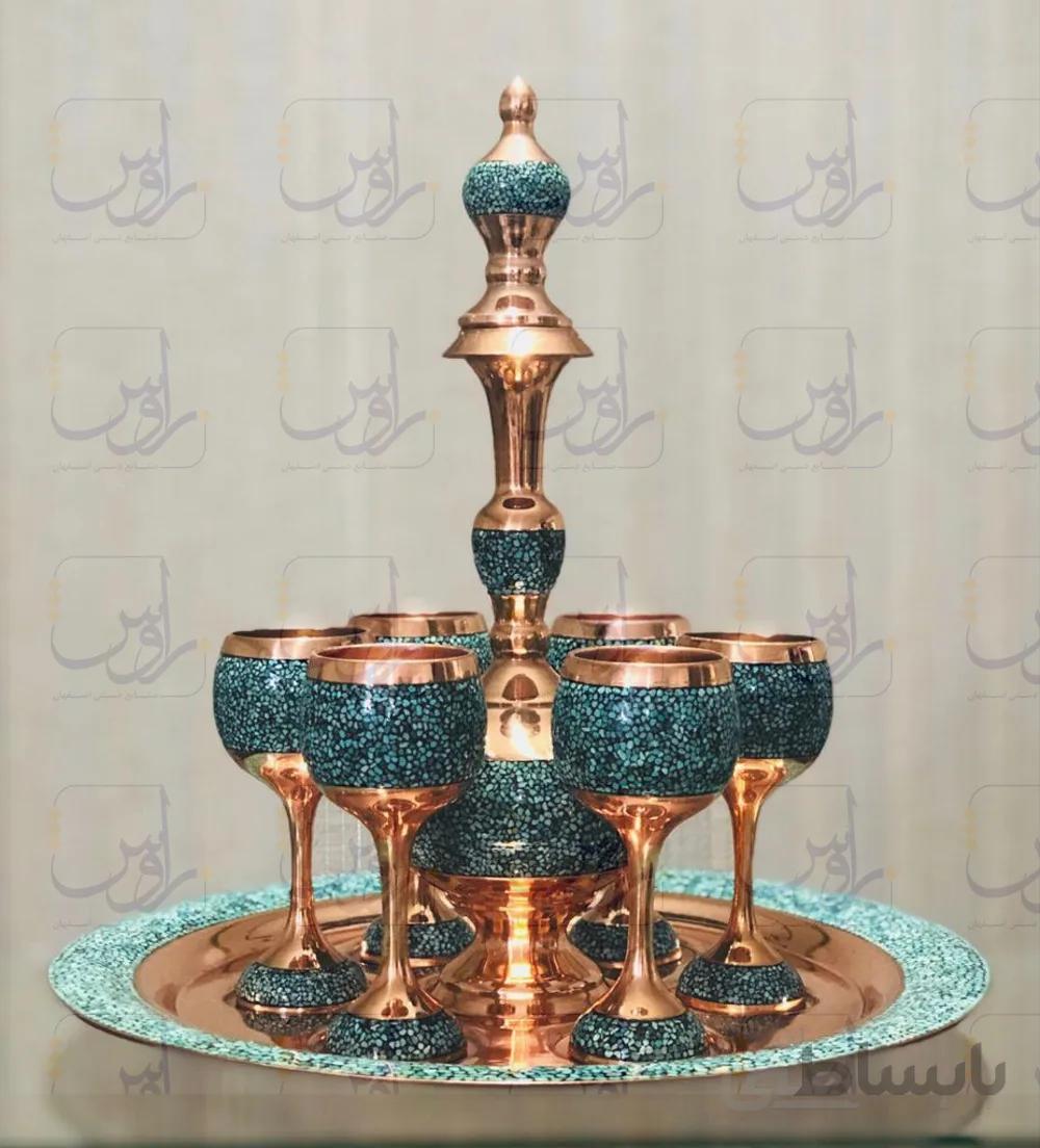 سرویس شراب (شربت) خوری کوچک فیروزه کوب