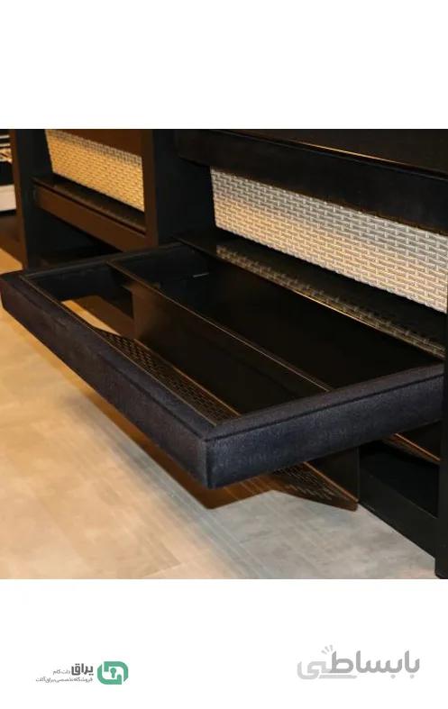 جا کفشی ریلی داخل کمد لباس رنگ مشکی مخمل سایز 60 فانتونی مدل J323 ا Fantoni J323 Wall Shoe Rack