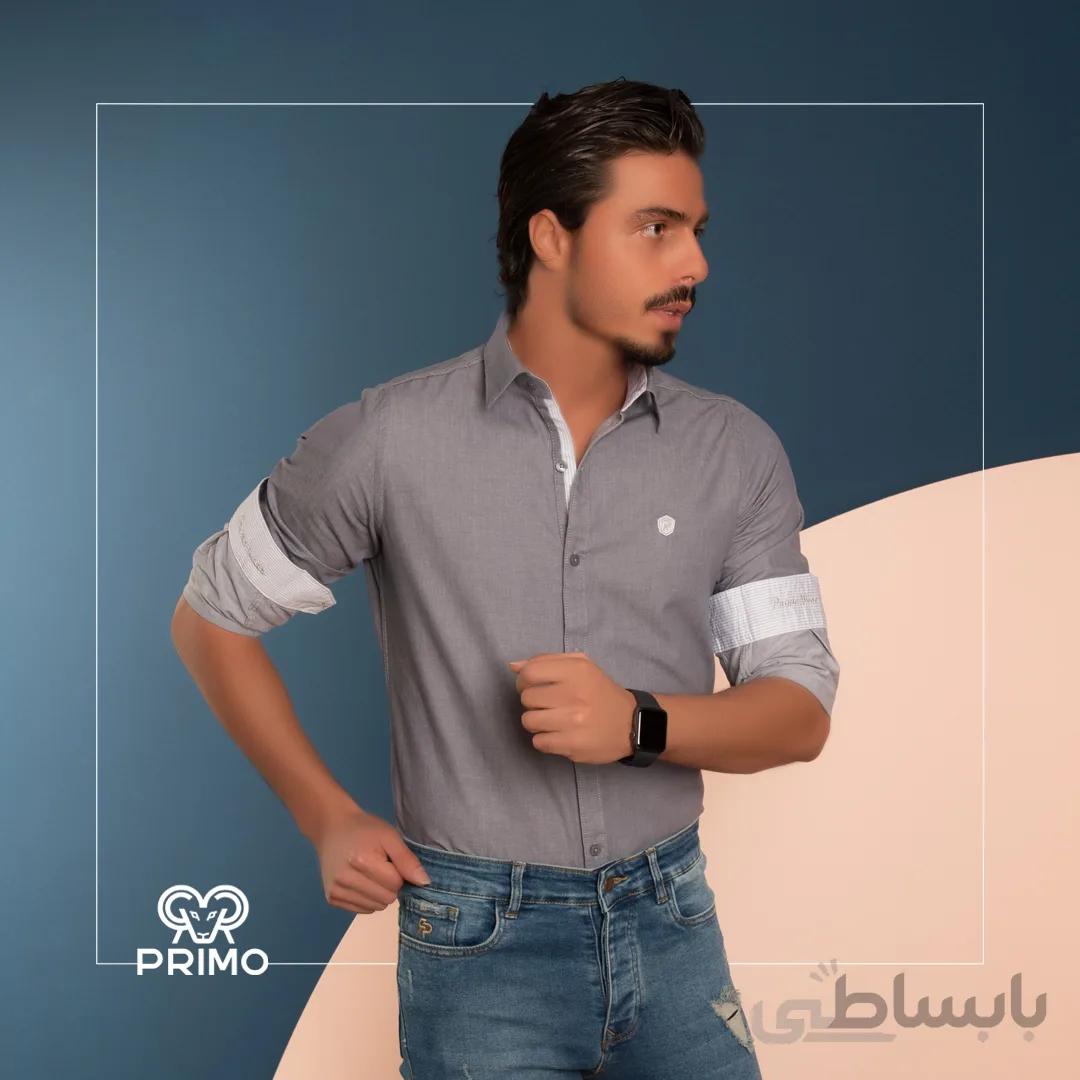 پیراهن پنبه مردانه مدل ساده 236305