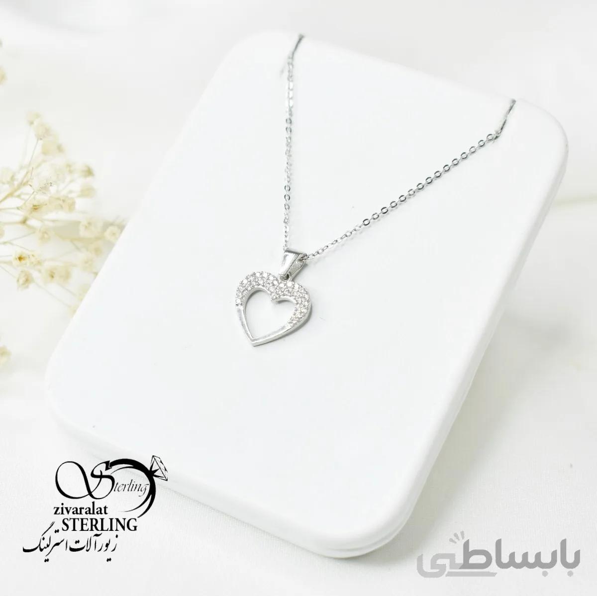 گردنبند نقره زنانه طرح قلب