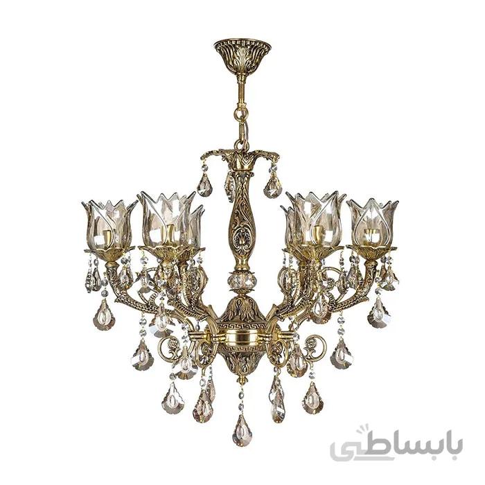 لوستر شش شعله چشمه نور کد C2981/6-BO