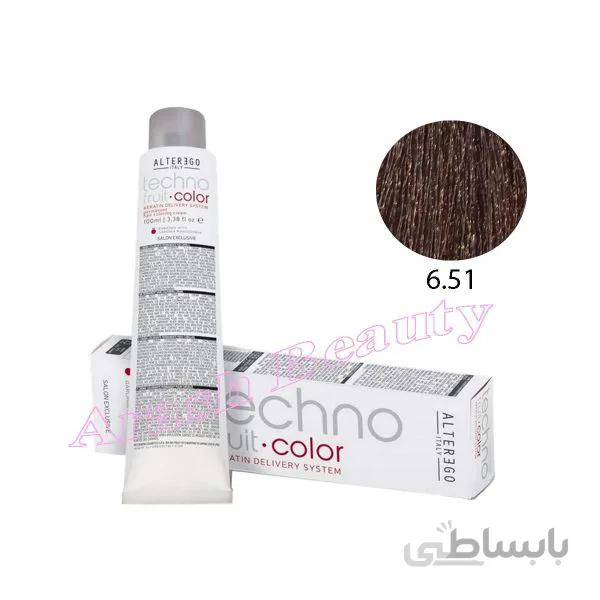 رنگ مو تکنو آلترگو 5.51 بلوند ماهگونی دودی تیره