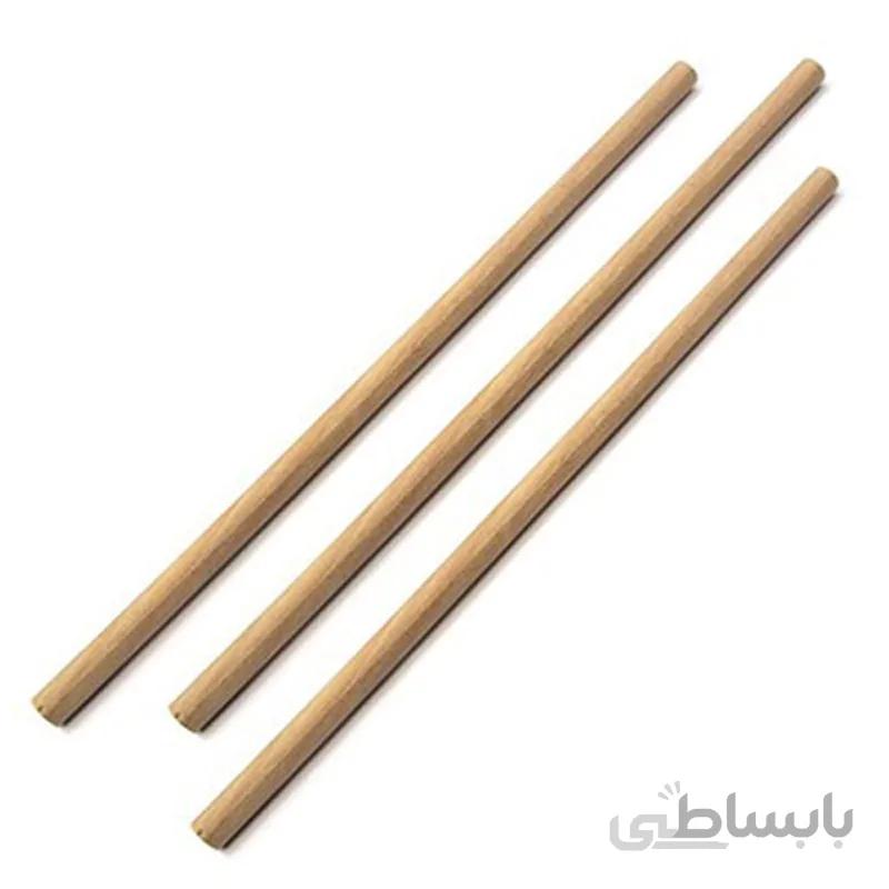 میله گرد چوبی بدون شیار راش قطر 9 میلیمتر طول 90 سانتیمتر بسته 3 عددی