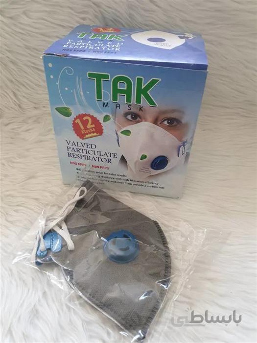 ماسک پنج لایه فیلتردار برند تک N95 FFP2 ا ✅ماسک فیلتر دار از برند تک دارای دو بند کشی محکم ✅طبق استاندارد اروپایی، ماسک FFP2 ماسکی است که از ورود دست‌کم 94 درصد از ذرات ریز معلق در هوا (ازجمله ویروس‌ها) جلوگیری کند.