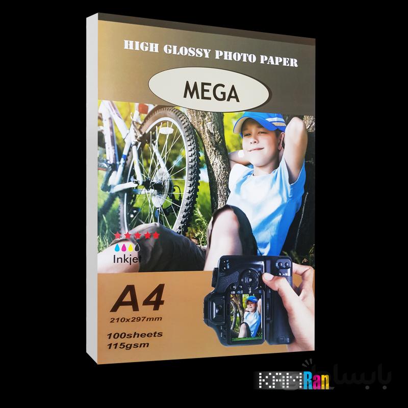کاغذ های گلاسه مگا سایز A4 وزن 115 گرم 100 برگ