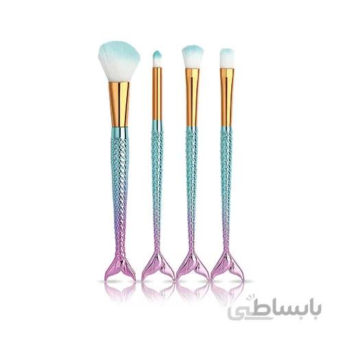 ست براش 4 عددی مدل دلفینی رنگ فیروزه ای ا 4-piece turquoise dolphin model brush set