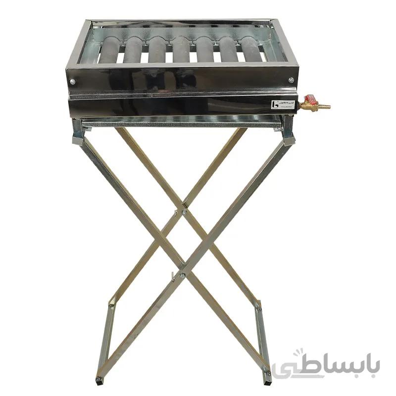 کباب پز7شعله با پایه متحرک کاکوتی