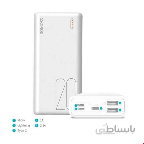 شارژر همراه روموس مدل PSL20 ظرفیت 20000 میلی آمپرساعت ا Romoss PSL20 20000mAh Power Bank