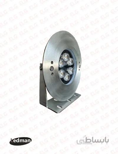 چراغ استخری پایه دار 12 وات IP68 استیل ضد اسید لدمان