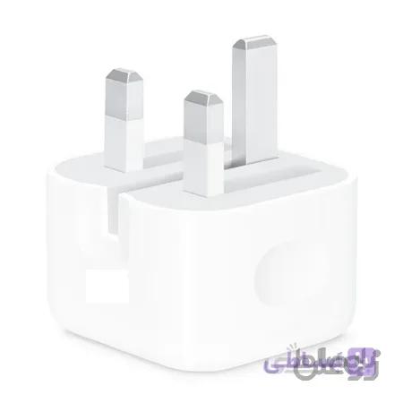 شارژر ۲۰ وات USB-C اپل مدل A2344 مناسب آیفون سری ۱۲ به همراه کابل تایپ سی به لایتنینگ