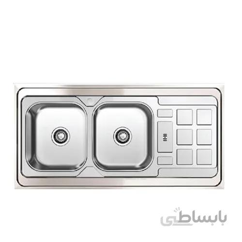 سینک ظرفشویی روکار بیمکث ا Bimax Double Bowl Sink BS919