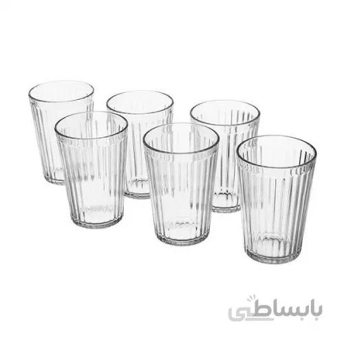 لیوان ایکیا (310 میلی لیتر) مدل VARDAGEN بسته 6 عددی