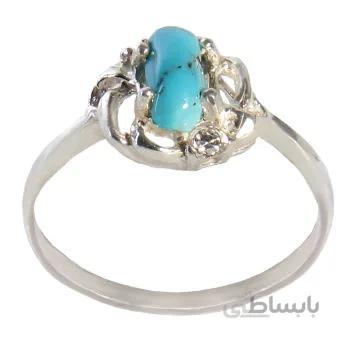 انگشتر نقره زنانه مدل فیروزه کد AW 065