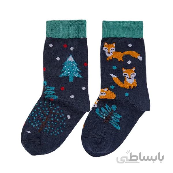 جوراب ساقدار بچگانه فانتزی کاج و روباه کد PH544.1