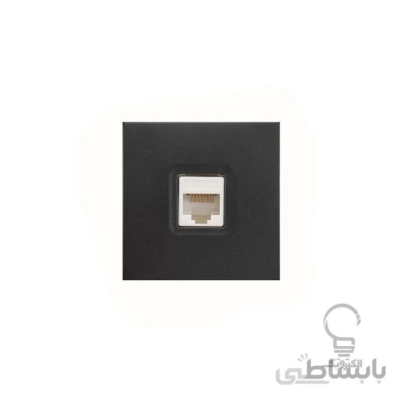 صفحه پریز شبکه مدل آذین مشکی پارت الکتریک
