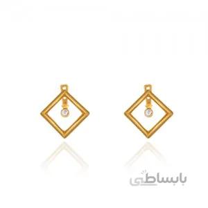 گوشواره طلا طرح لوزی کد CE360