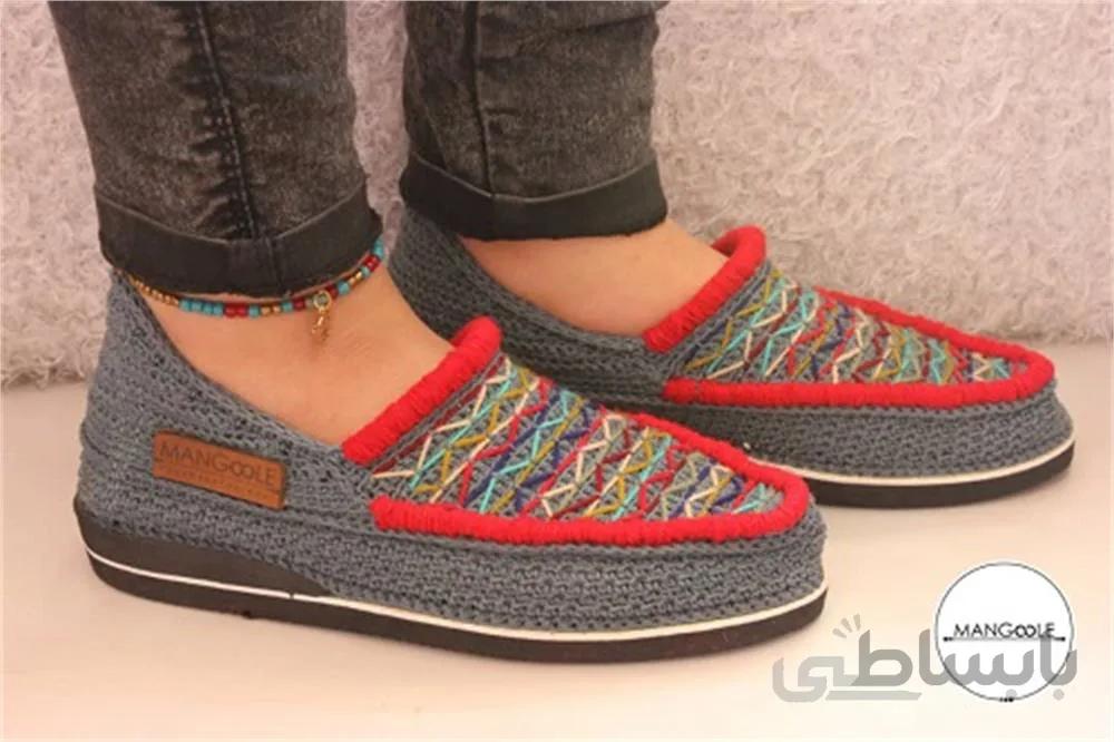 گیوه دست دوز گلدوزی شده کد 11 ا Handmade embroidery sneaker code 11