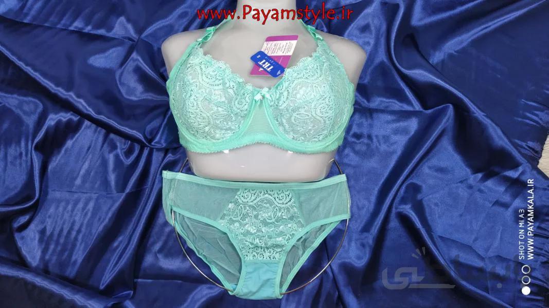 ست شورت و سوتین گیپور فانتزی فنردار(806) آبی روشن