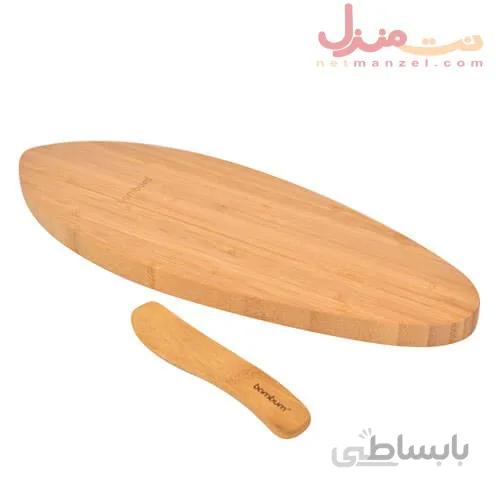 ست سرو پنیر چوبی بامبو برند بامبوم دو پارچه مدل فیرا