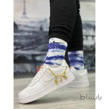 نایک ایرفورس زنجیری دخترانه سفید NIKE AIR FORCE 1 WOMEN