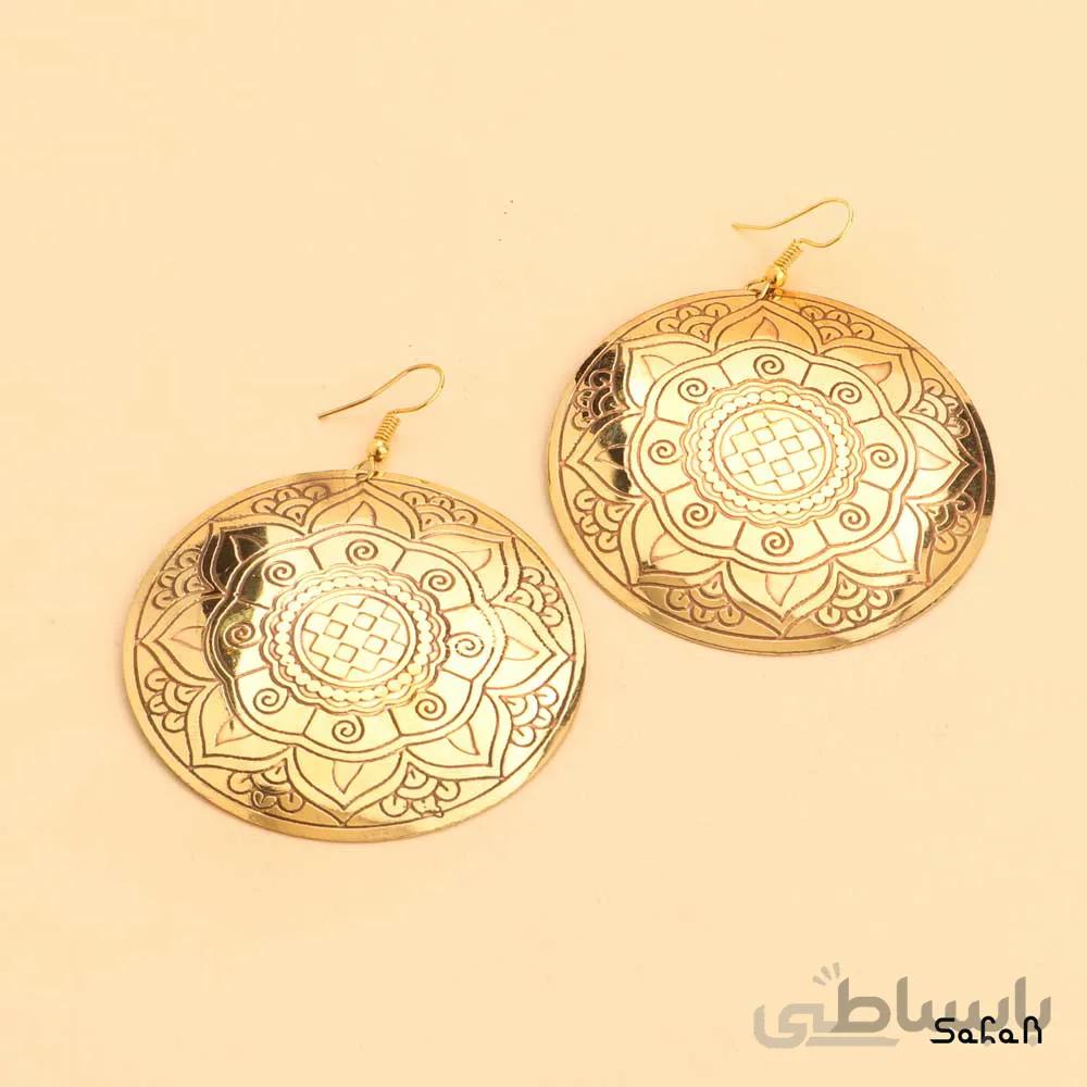 گوشواره هندی برنجی پولکی