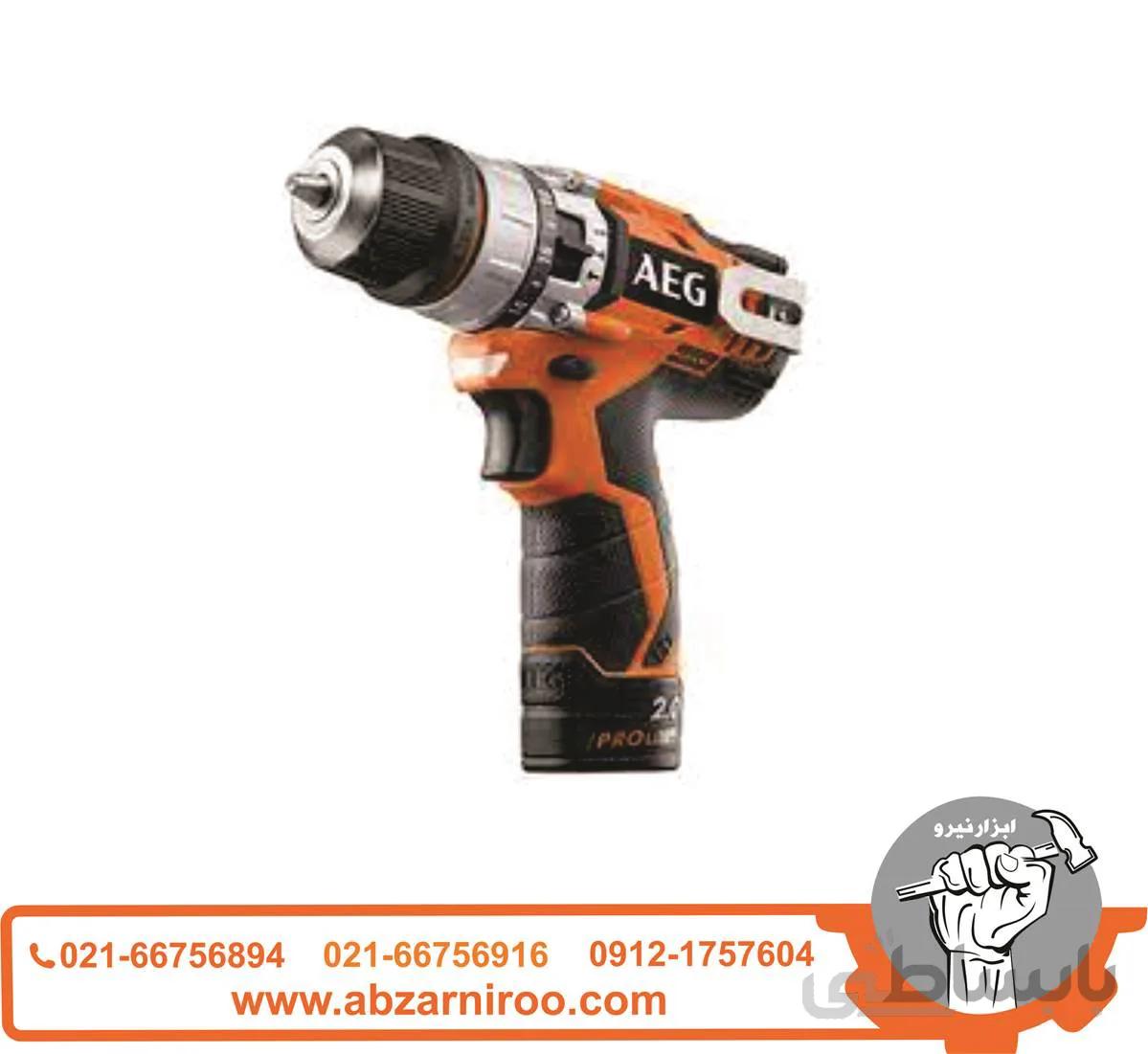 دریل شارژی 12ولت چکشی آاگ بدون باطری وشارژر مدل BSB12C2
