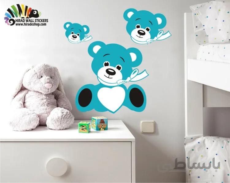 استیکر خرس مهربان سه تایی کد h422