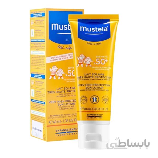 لوسیون ضد آفتاب نوزاد و کودک +SPF50 موستلا