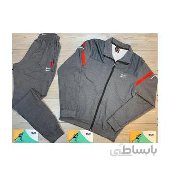 ست گرمکن شلوار طرح نایکی طوسی تیره چهار فصل