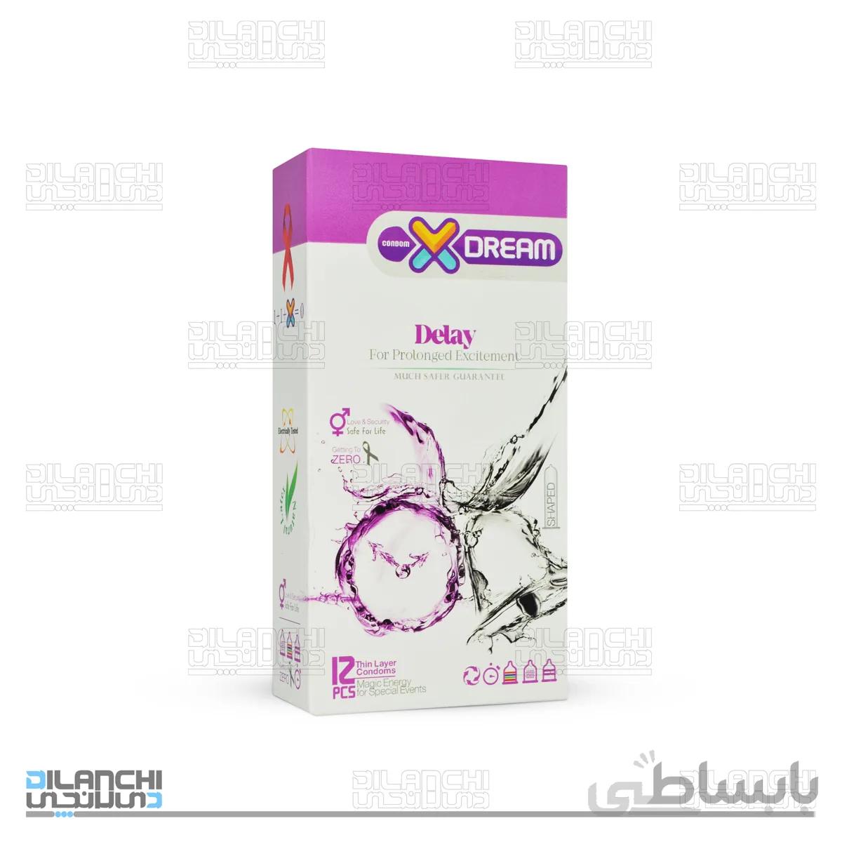 کاندوم ایکس دریم مدل تاخیریDelay بسته 12 عددی