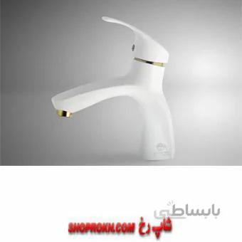 شیر روشویی درخشان مدل بیوتی سفید ا Derakhshan white beauty basin tap