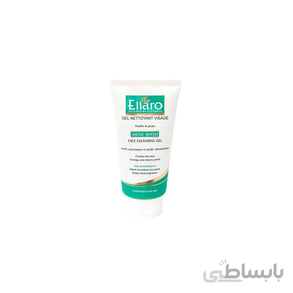 ژل شست‌و‌شوی صورت الارو مناسب پوست‌های چرب و آکنه‌دار 150 میل ا Ellaro Face Wash For Oily And Acneic Skins 150 ml