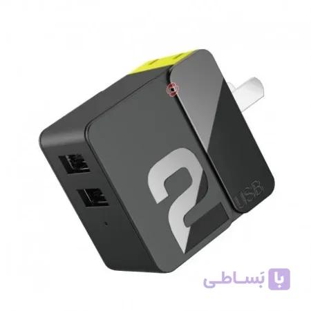 آداپتور فست شارژ 2 پورت 12 وات Rock RWC-0446