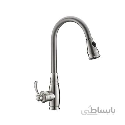 شیر سینک گوشی دار بلند موست مدل کهلر نیکل مات