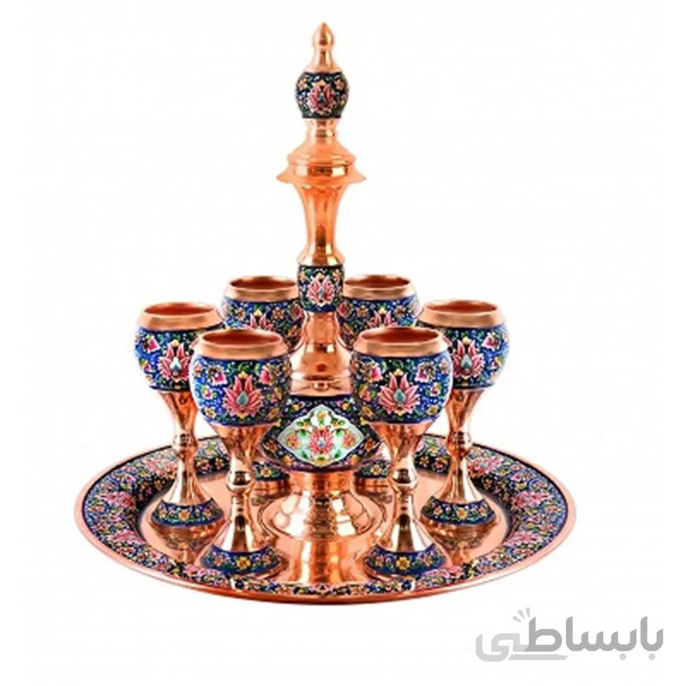 سرویس شربت خوری مس و پرداز ا Service syrup, copper and processor
