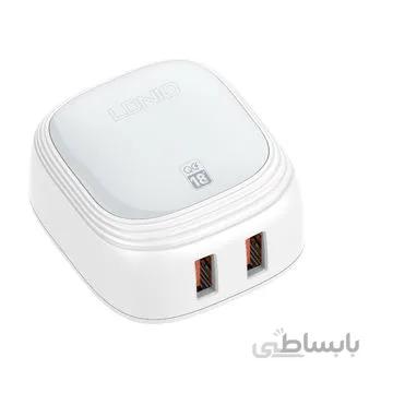 شارژر الدینیو فست شارژ مدل A2512Q با کابل تایپ سی