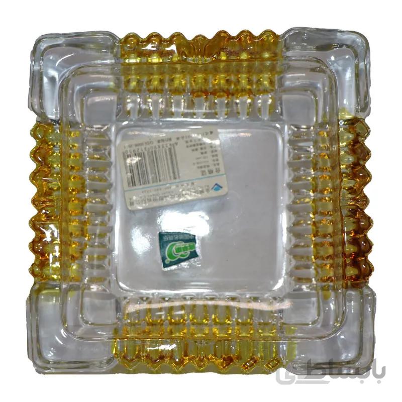 زیر سیگاری شیشه ای 4 گوش چینی