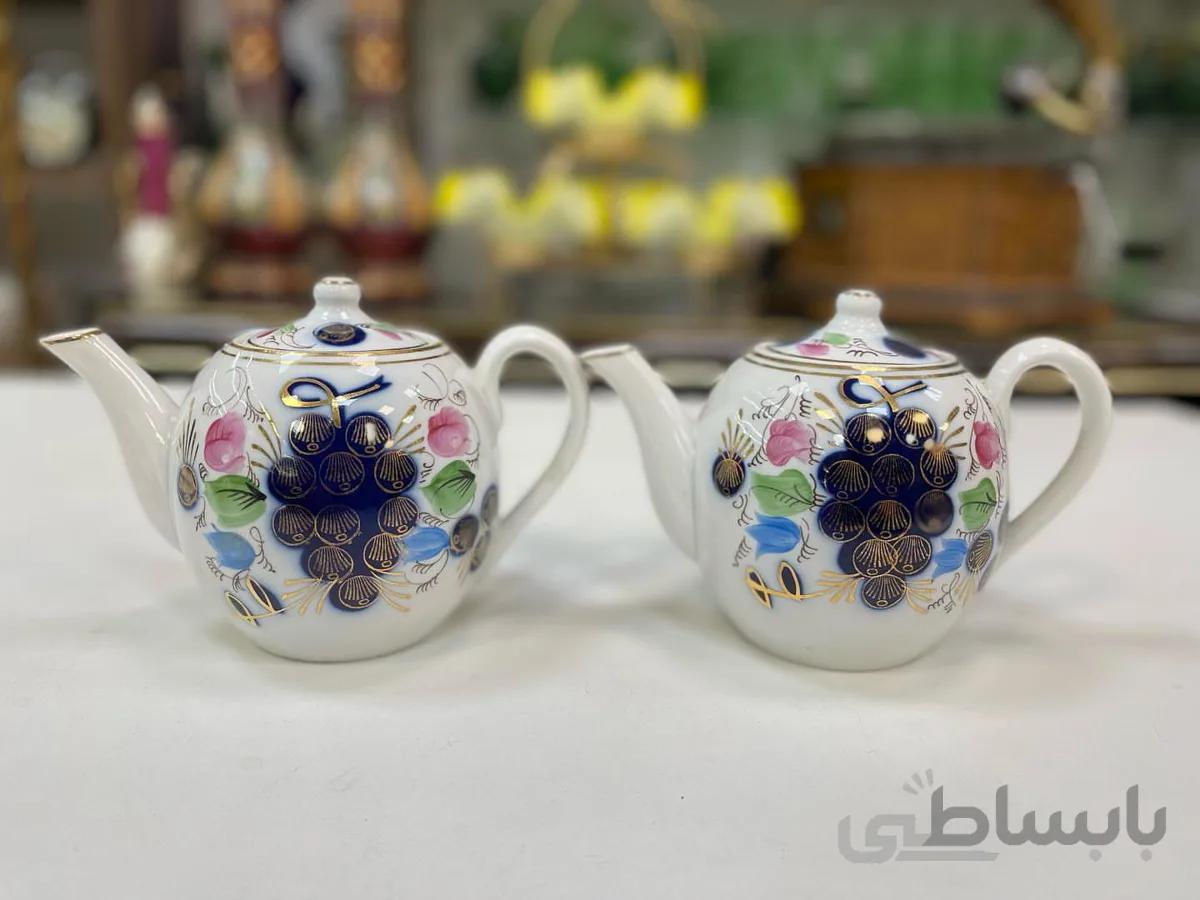یک جفت قوری انگوری روس اصل قدیمی