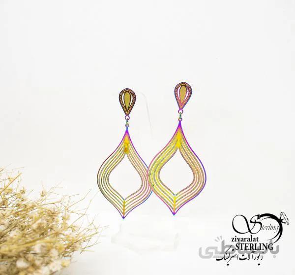 گوشواره آویز هفت رنگ اشکی