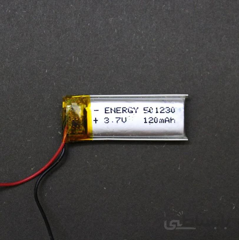 باتری لیتیوم پلیمر 3.7v ظرفیت 120mAh مارک Energy