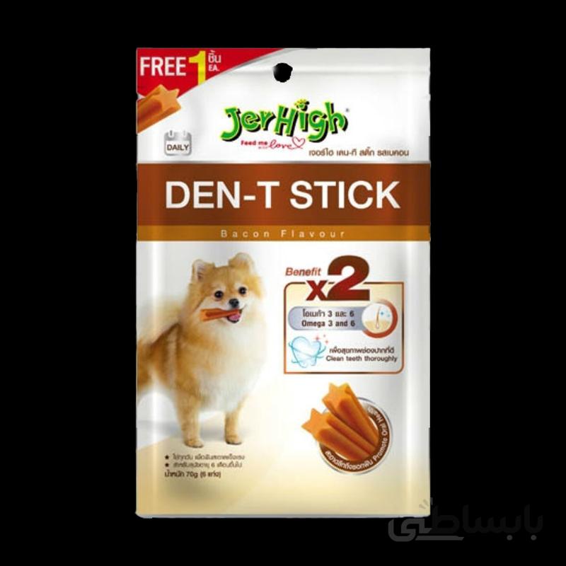 تشویقی سگ با طعم بیکن جرهای Jerhigh Bacon Den-T وزن 70 گرم